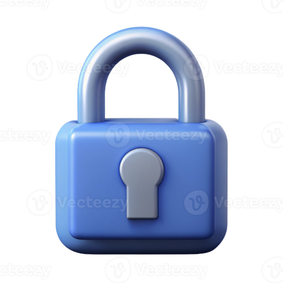 exquisite joyful abstract Lock pictogram. Symmetrical design, clean lines, with Scalable Design. 4K png