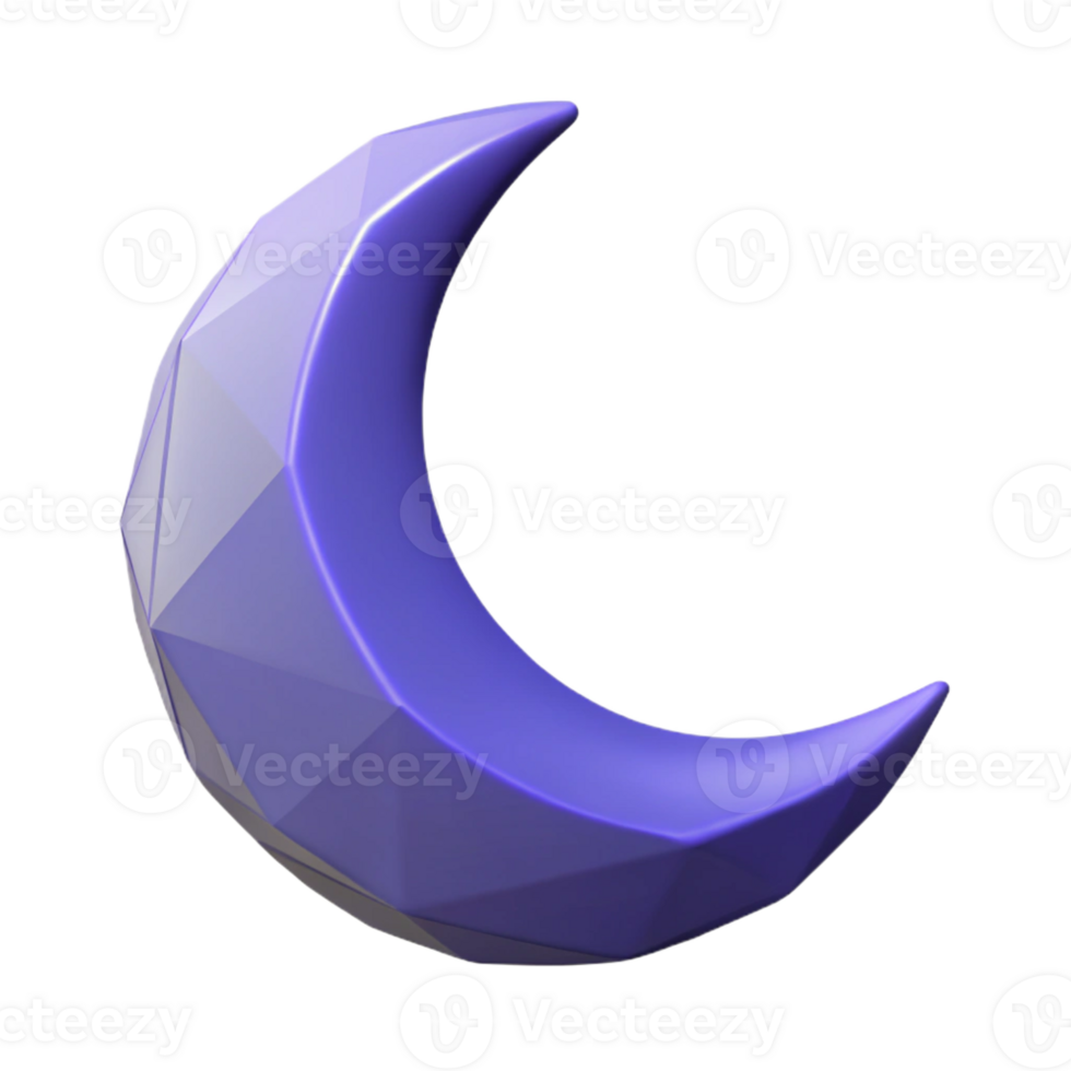 magnificent mid-century Geometric crescent moon with crisp edges. Flat color fill. with Scalable Design. genuine png