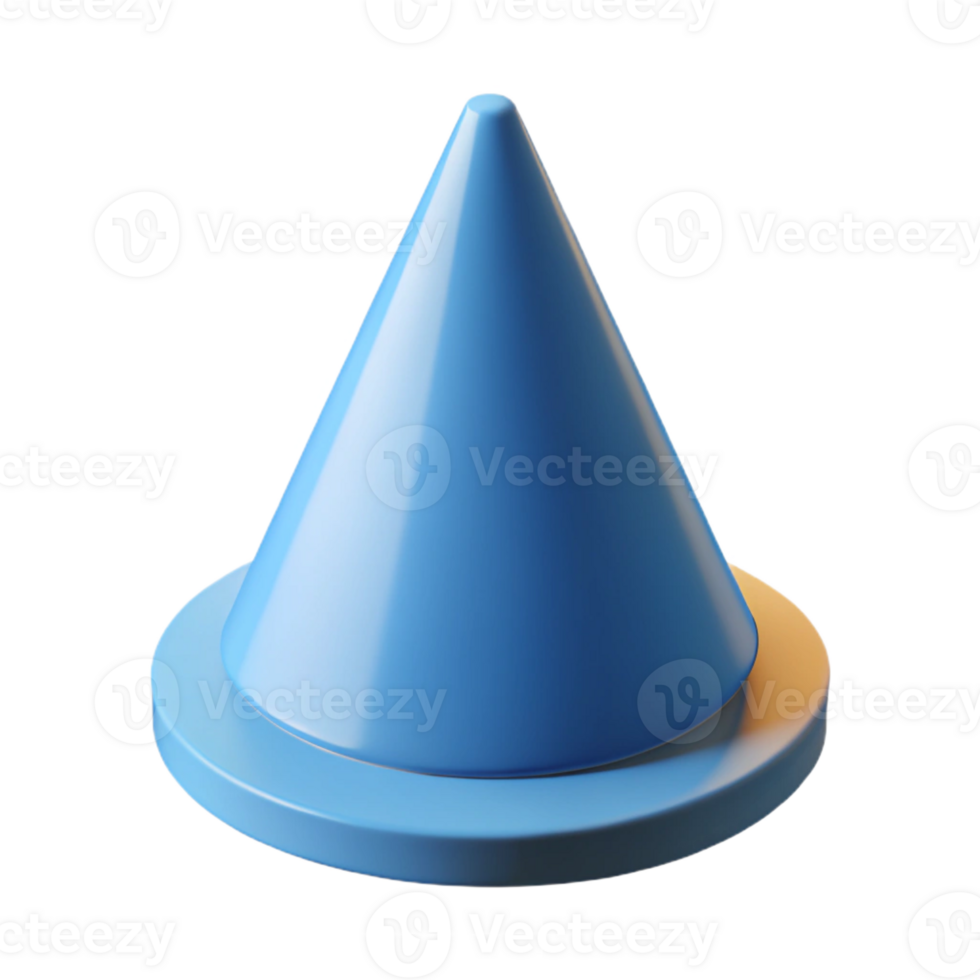 majestic retro Isometric projection of a cone. Crisp edges, minimal, single-weight stroke with Scalable Design. flawless png