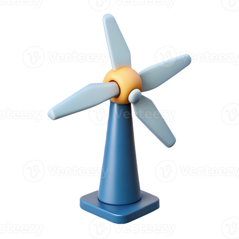 picturesque contemporary Geometric illustration of a wind turbine. Flat color, single-weight stroke with Scalable Design. impeccable png