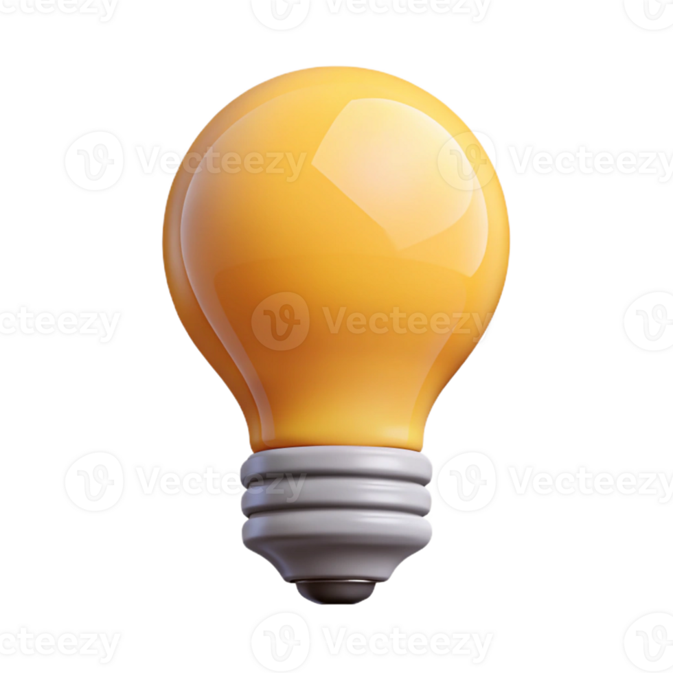 melancholic striking Scalable icon of a lightbulb. Clean lines, crisp edges. Flat color with Scalable Design. ultra HD png