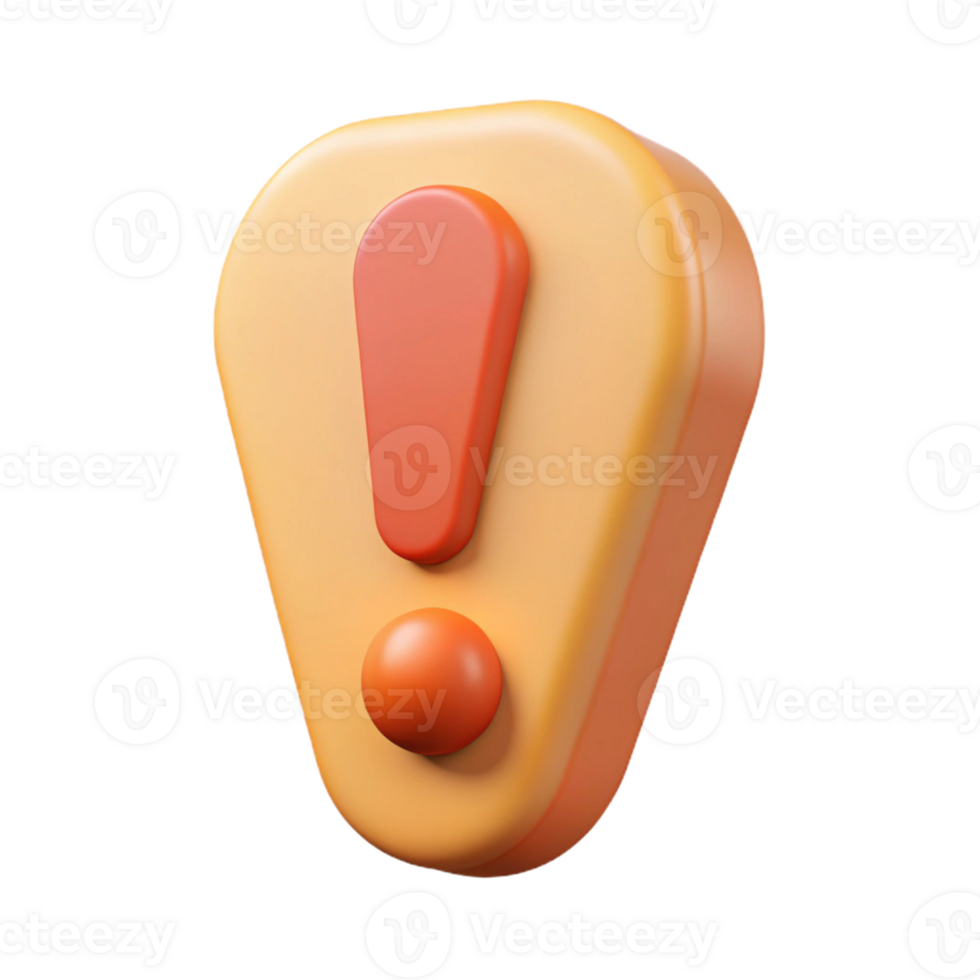 sumptuous artistic Flat color exclamation mark. Clean lines, crisp edges. with Scalable Design. studio quality png
