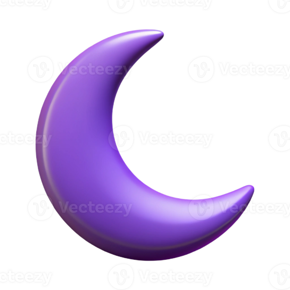 enchanting mysterious minimalist Symmetrical, flat color design of a crescent moon with crisp edges with Scalable 8K png