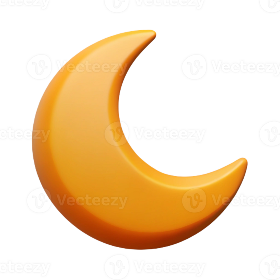 exquisite exemplary Scalable crescent moon shape, sharp edges, flat orange with Scalable Design. png