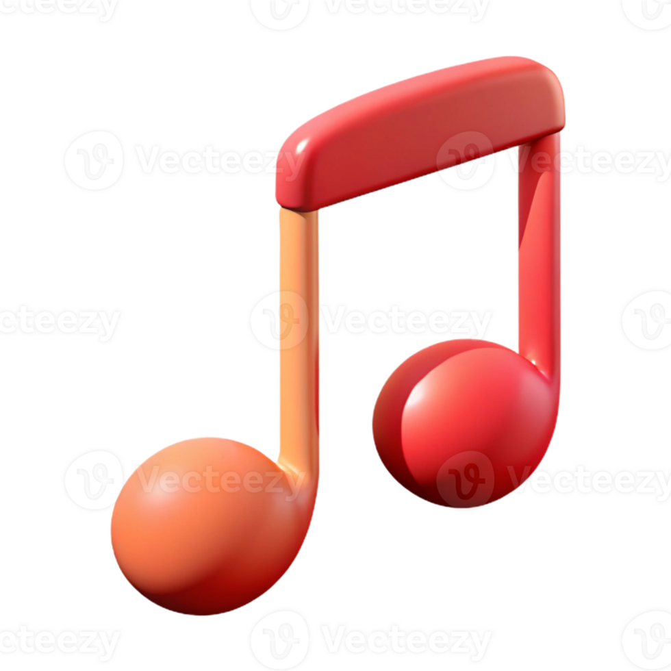 majestic distinctive Musical note with a stem. Crisp edges, symmetrical, flat color design with Scalable Design. png