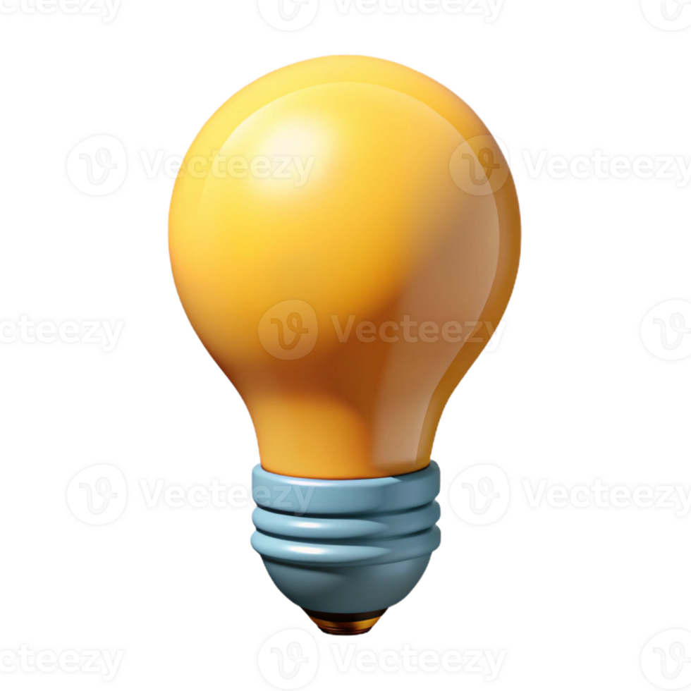 fascinating remarkable Crisp edges, flat color design of a lightbulb. Minimal, symmetrical with Scalable Design. png