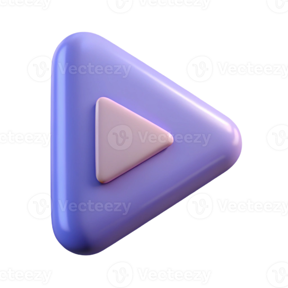 joyful majestic Play button pictogram. Symmetrical, clean lines, flat color. Minimal, with Scalable Design. detailed png