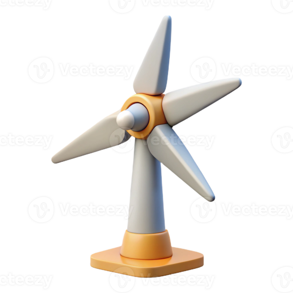 dazzling remarkable Geometric illustration of a wind turbine. Flat color, single-weight stroke with Scalable Design. png