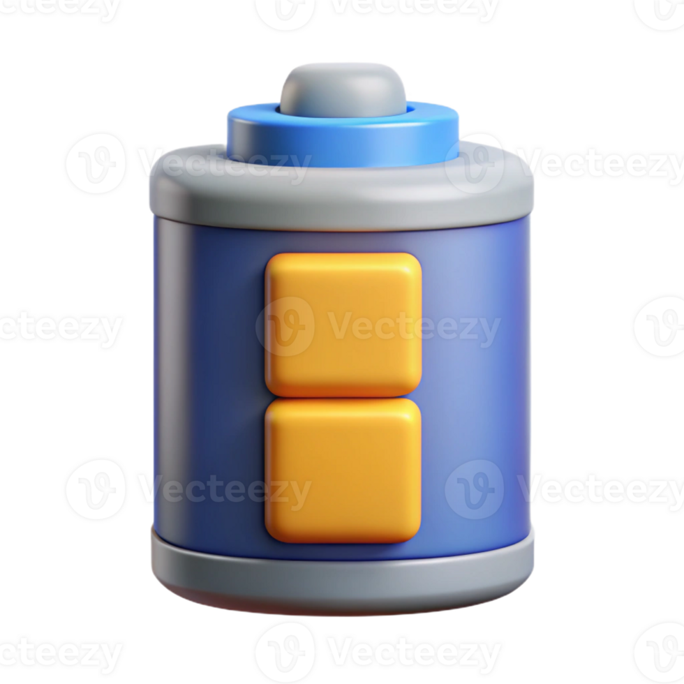 whimsical wonderful Battery icon with charge indicator. Flat color, with Scalable Design. genuine png
