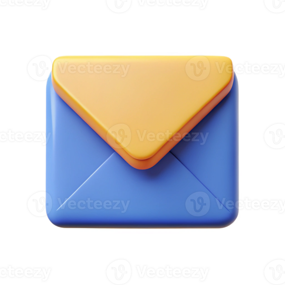 alluring whimsical elegant Envelope icon for communication or email data. Clean lines, flat color, minimal with Scalable Design. studio quality png