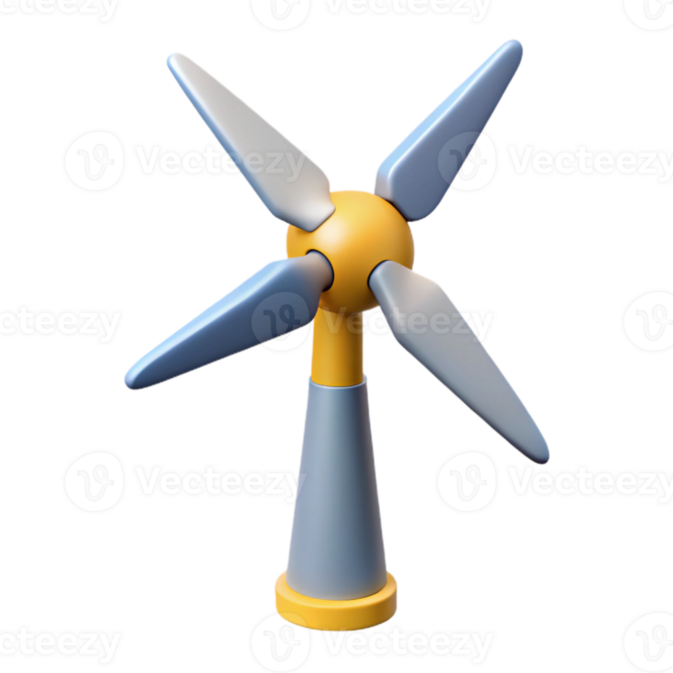 nostalgic majestic Geometric illustration of a wind turbine. Flat color, single-weight stroke with Scalable Design. fine detail png