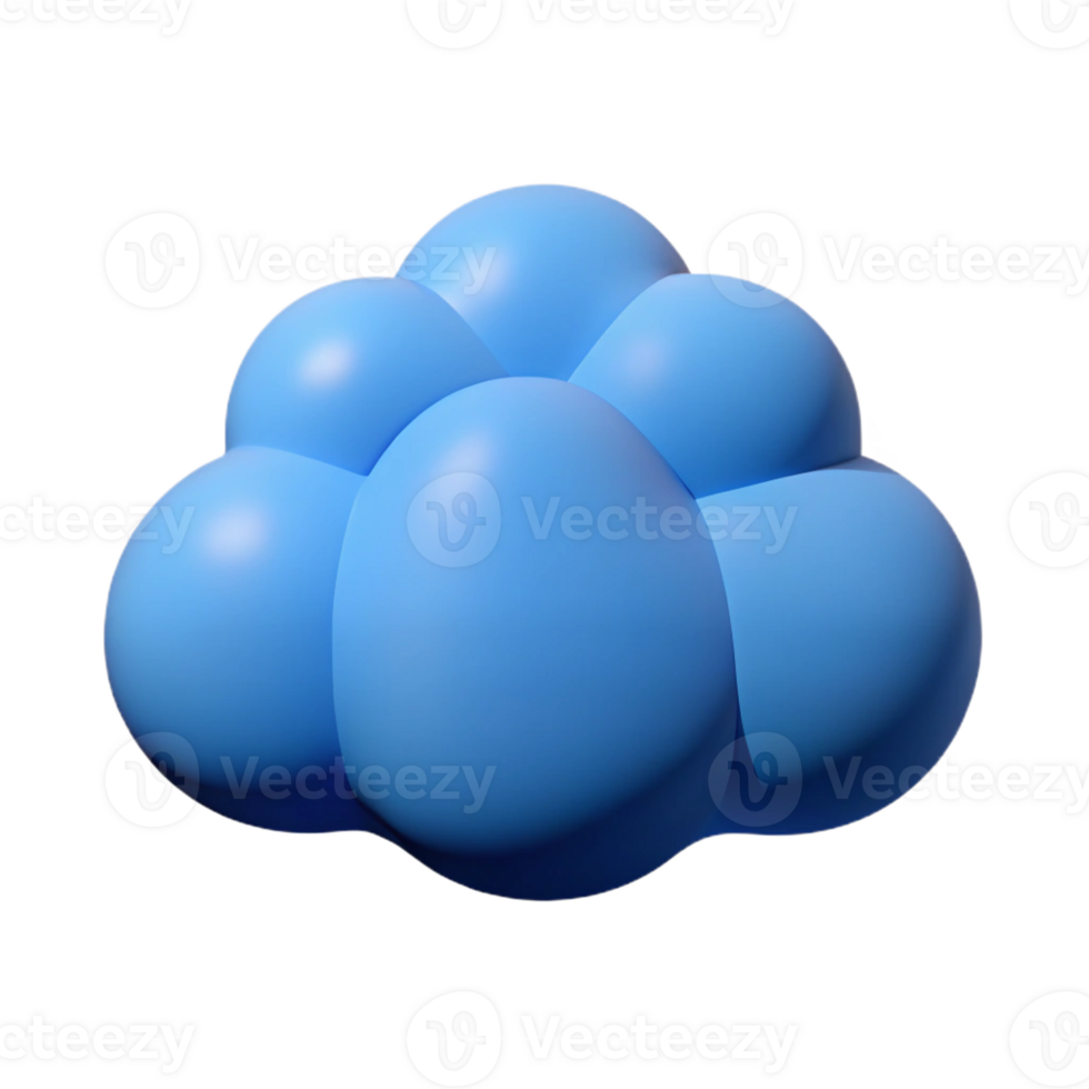 enchanting futuristic Symmetrical abstract cloud shape, flat color, with Scalable Design. precision png