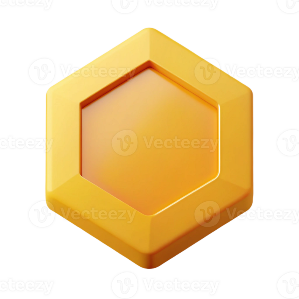 fascinating coveted Geometric hexagon with crisp edges and a flat yellow color. FORMAT with Scalable Design. png