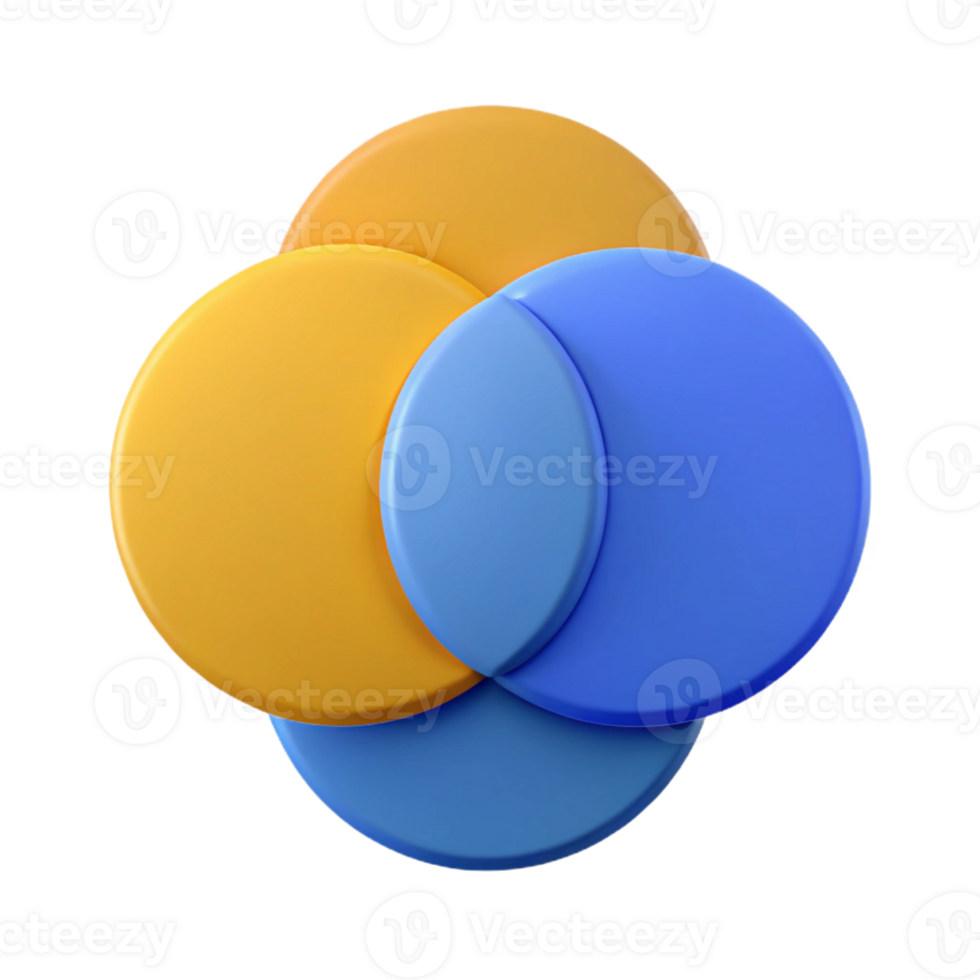 bold mesmerizing Overlapping circles, flat color, scalable design, sharp edges with Scalable Design. elite png