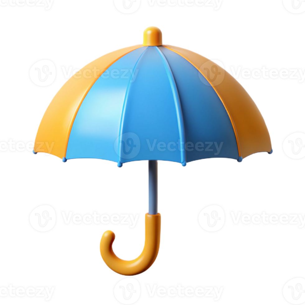 vibrant futuristic Minimalist umbrella icon, clean lines. Flat color, crisp edges, with Scalable Design. impeccable png