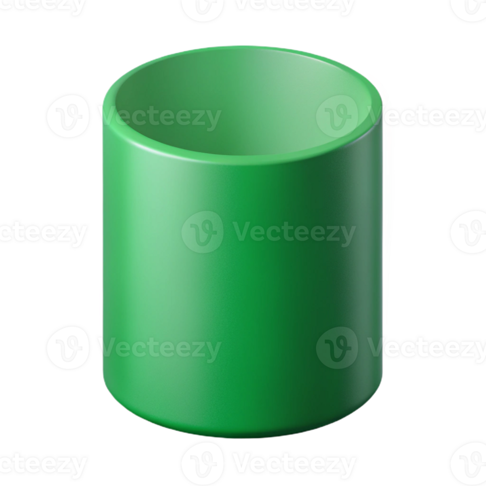 dazzling victorian Geometric cylinder, clean lines, flat green with Scalable Design. genuine png