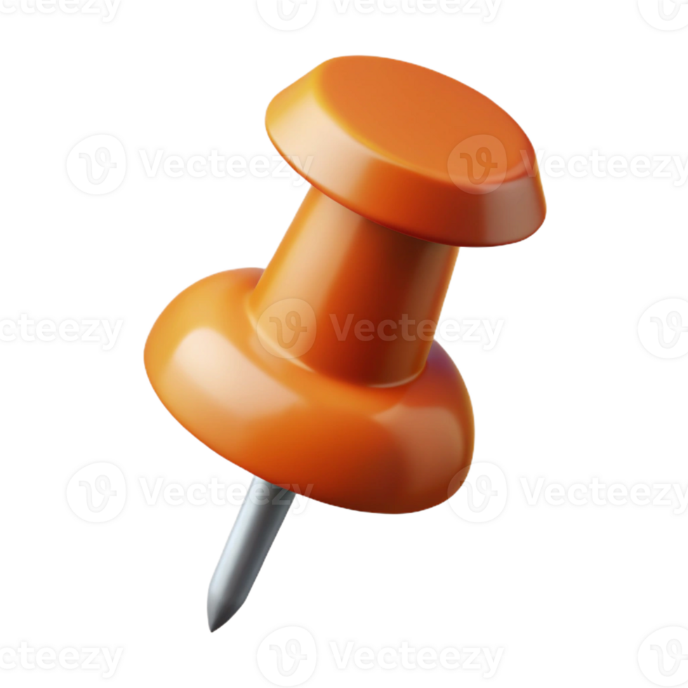 bold picturesque Minimal silhouette of a pushpin. Clean lines, flat color, with Scalable Design. ultra HD png