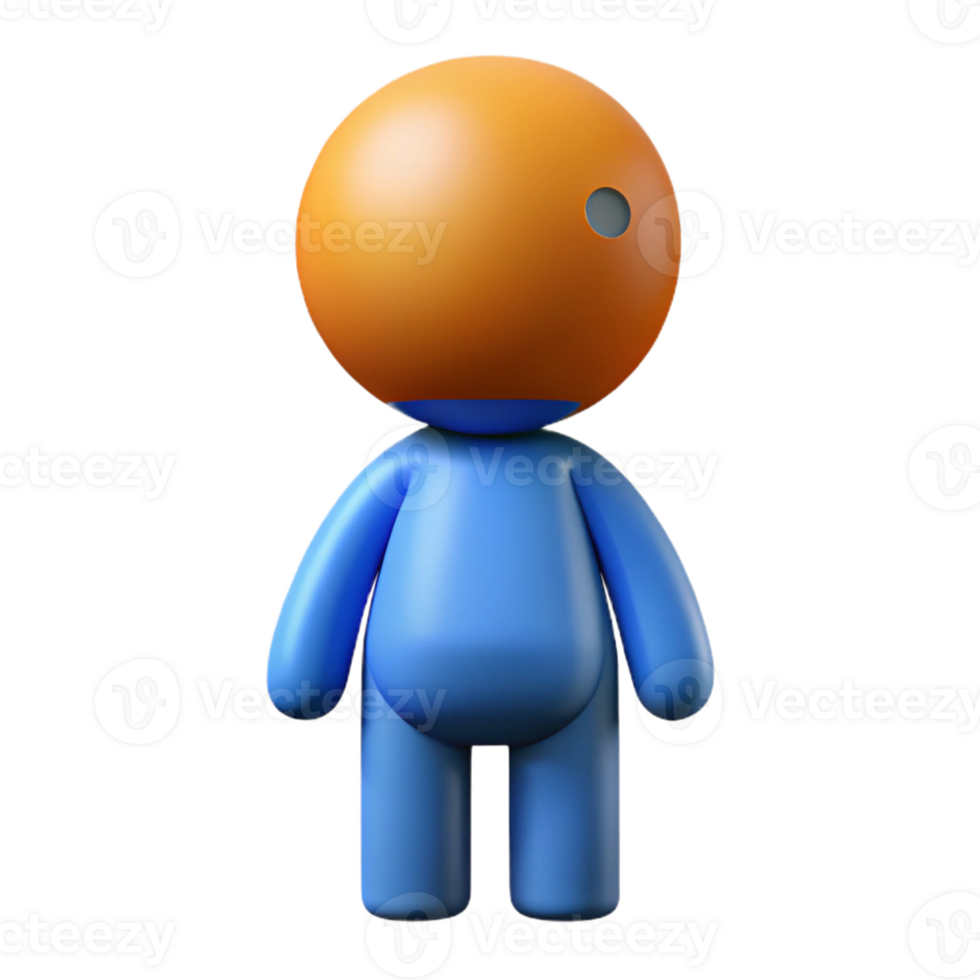 standout surreal Stick figure character with a large circular head. Single-weight stroke, minimal, with Scalable Design. high resolution png