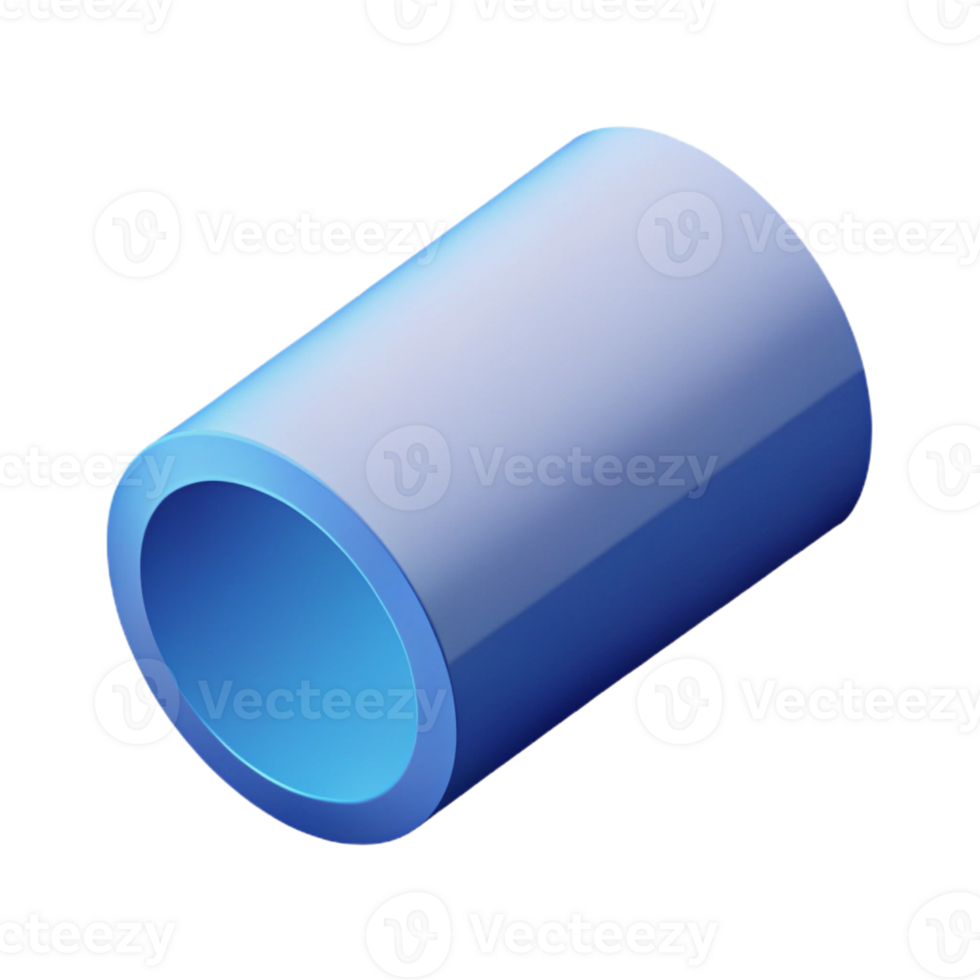 remarkable elegant Isometric cylinder, symmetrical design, clean lines, with Scalable Design. perfect clarity png
