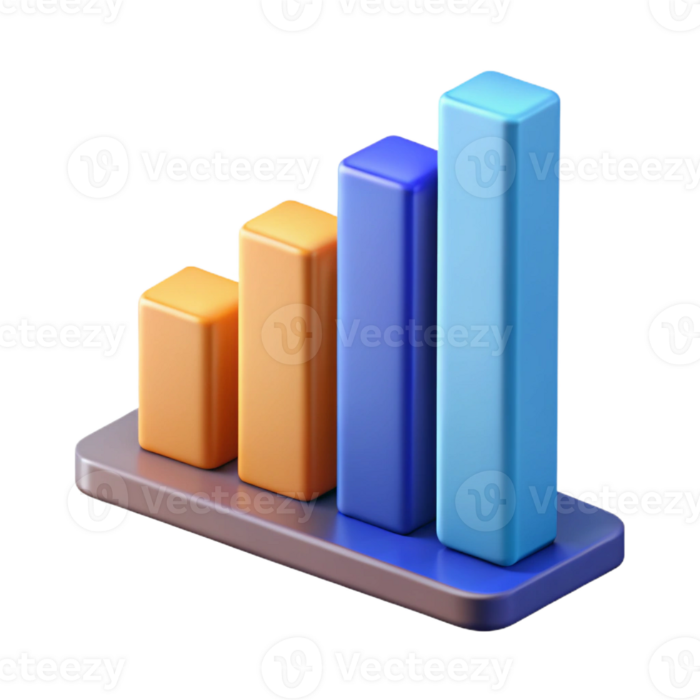 mozzafiato senza tempo orizzontale bar grafico con cinque barre di variando altezza. scalabile, piatto colore, peso singolo ictus con scalabile design. png