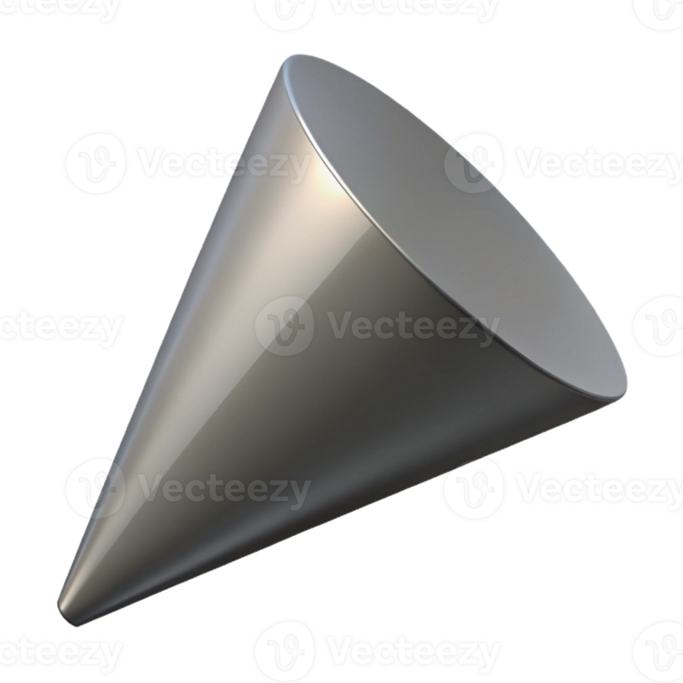 rare abstract Geometric silhouette of a cone. Crisp edges, single-weight stroke, with Scalable Design. original png