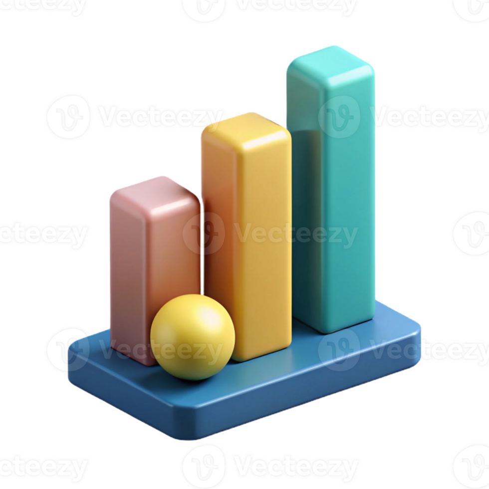 stunning iconic Bar graph comparing three data points. Clean lines, crisp edges, with Scalable Design. png