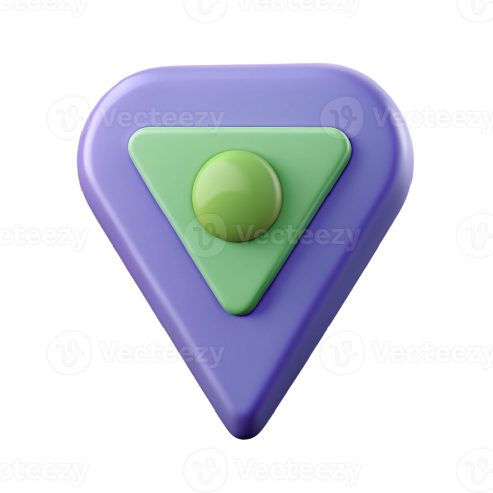 serene standout Triangular badge with a central dot. Flat color, symmetrical, minimal with Scalable Design. png