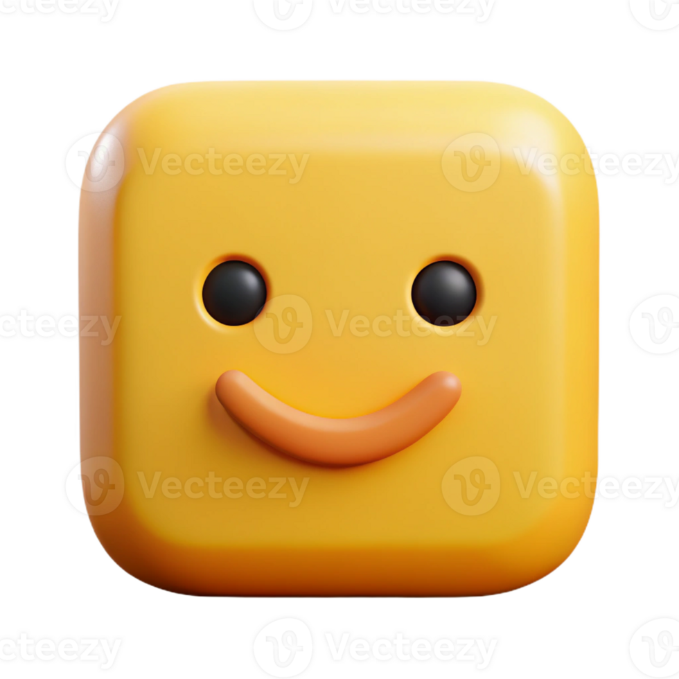 joyful sumptuous A smiling square with rounded corners. Clean lines, flat color. Minimal design with Scalable Design. elite png