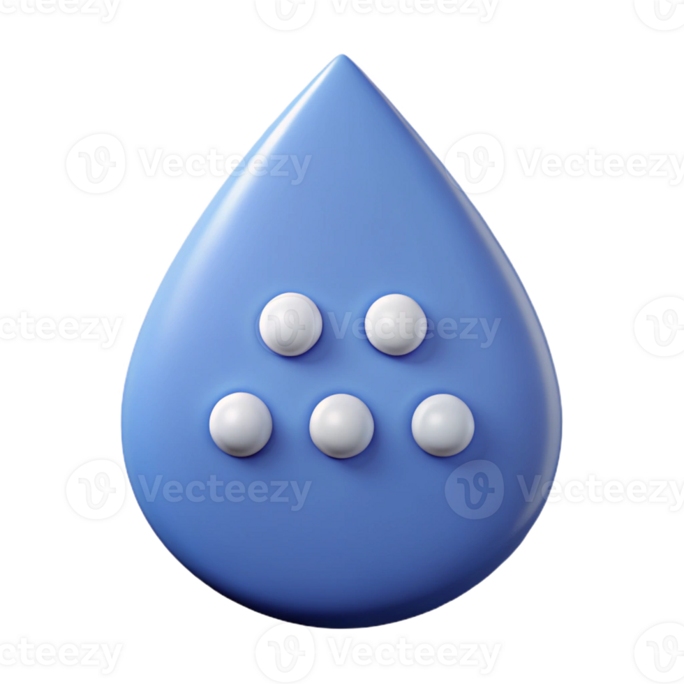 dramatic coveted Drop-shaped badge with three dots. Flat color, clean lines, symmetrical with Scalable Design. png