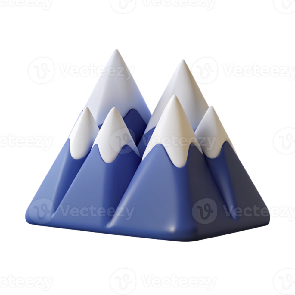 distinguished artistic Minimal design of a mountain range with solid colors and clean lines with Scalable Design. artisan png