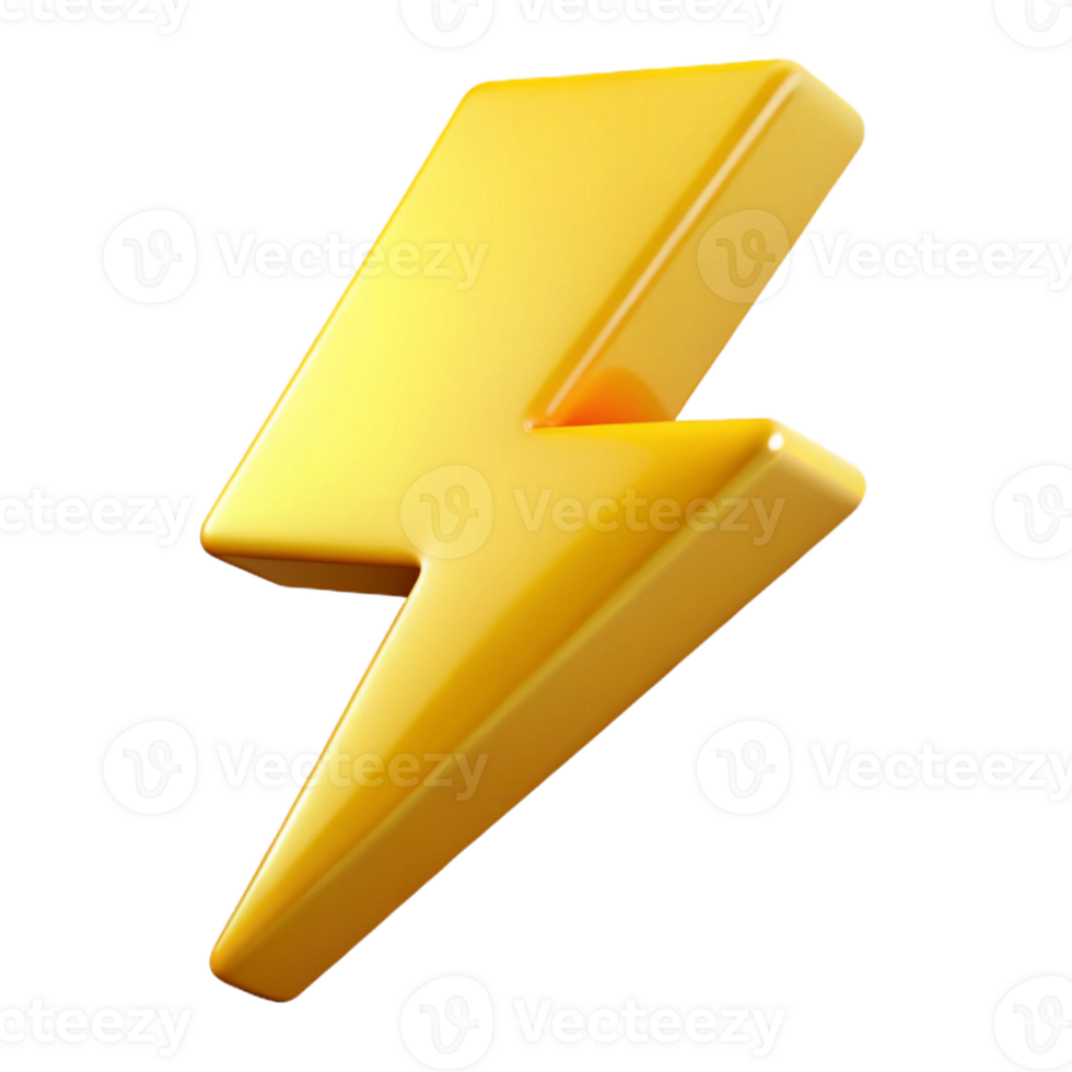radiant creative Crisp edges, abstract lightning bolt, minimal design, flat yellow with Scalable Design. high resolution png