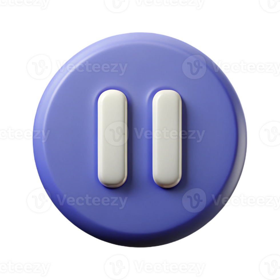exquisite impressionist Pause button icon. Two vertical bars. Crisp edges, flat color with Scalable Design. gallery standard png