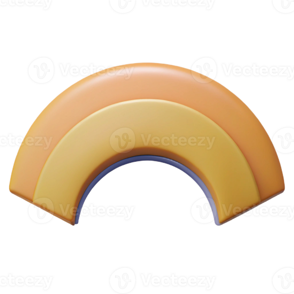 romantic breathtaking Semi-circle pattern, crisp edges, symmetrical, flat color with Scalable Design. premium png
