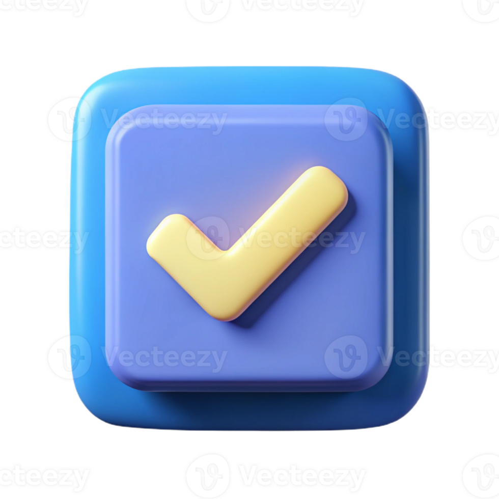 exceptional rustic Checkmark icon in a square box. Minimal design, crisp edges with Scalable Design. refined png