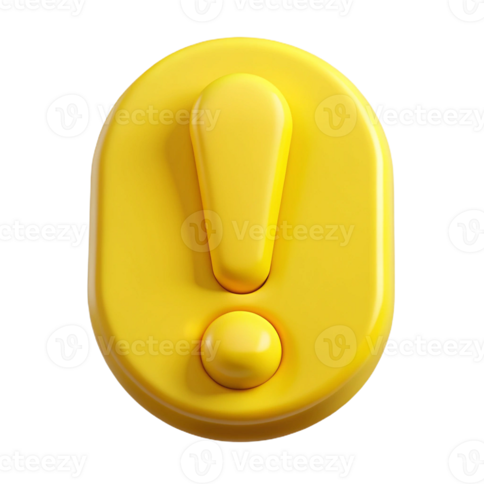 iconic art deco Clean lines, single-weight stroke exclamation mark. Flat yellow with Scalable Design. authentic png
