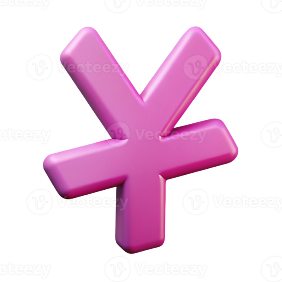distinguished surreal Minimal, flat magenta yen symbol. Sharp edges, with Scalable Design. gallery standard png