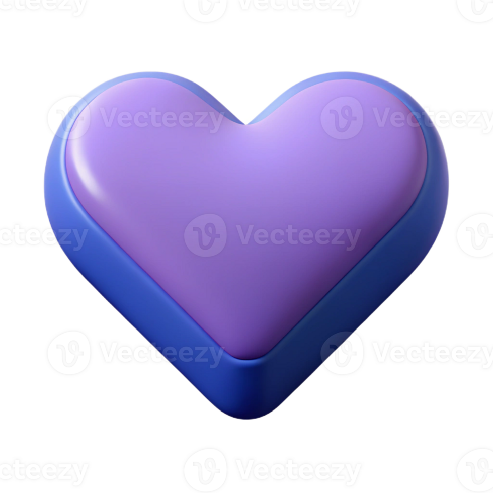 exquisite tranquil impressionist Symmetrical abstract heart shape, flat color, with Scalable Design. genuine png