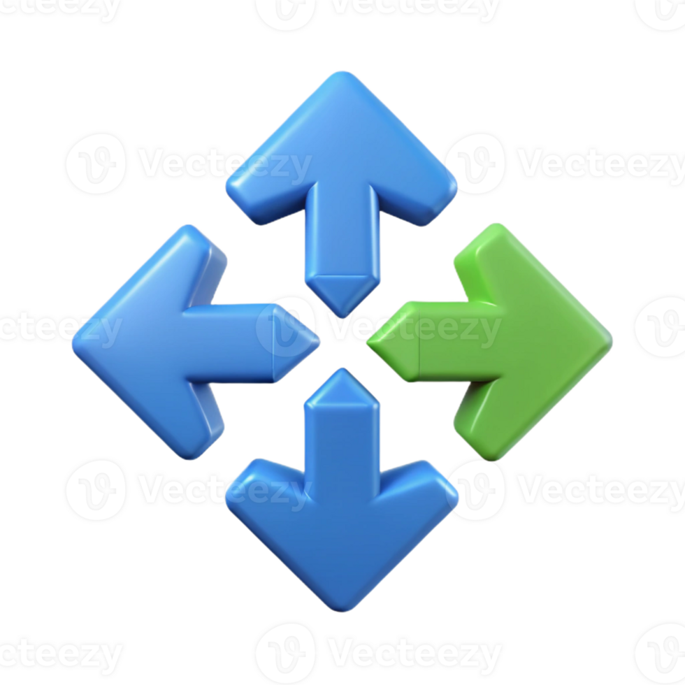 whimsical magnificent A symmetrical arrangement of arrows pointing outwards. Flat color with Scalable Design. professional png
