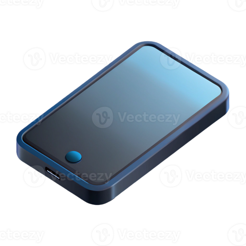 passionate spectacular Isometric phone with clean lines, flat black with Scalable Design. precision png