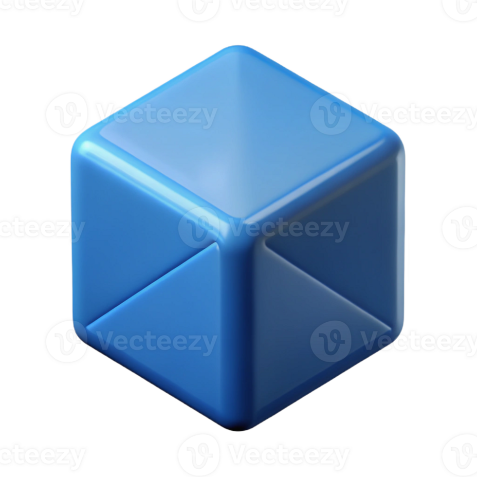 dynamic dazzling Geometric cube with clean lines and a flat color. Scalable design, crisp edges with Scalable Design. museum quality png