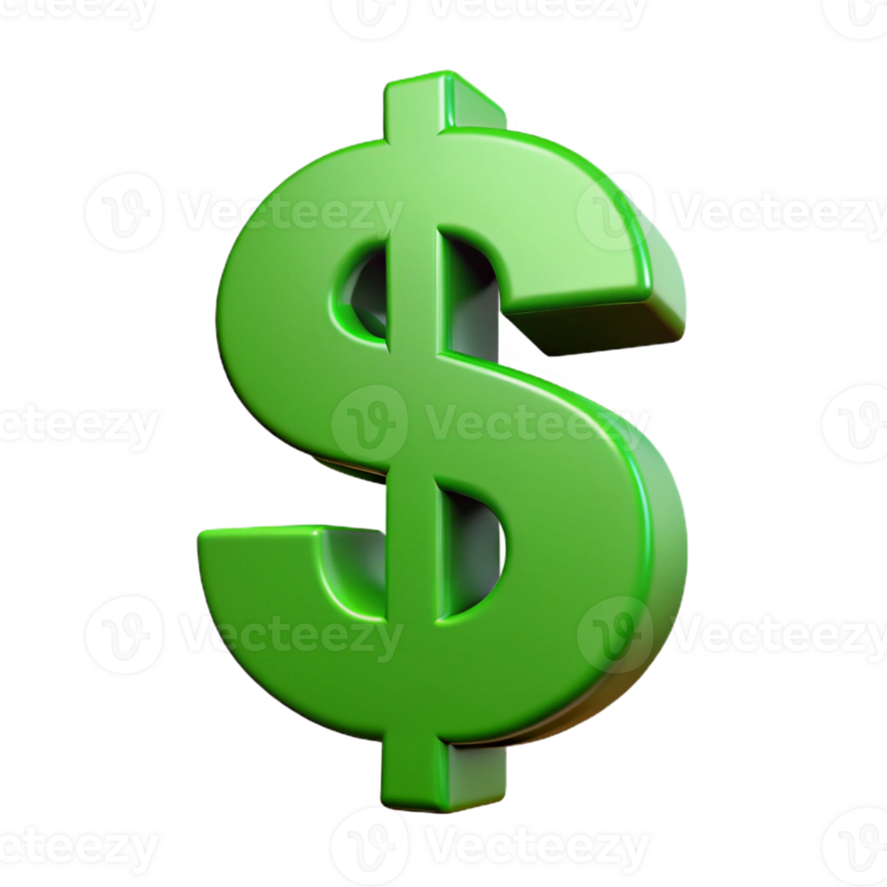 energetic sumptuous Crisp edges, flat green dollar sign. Clean lines, minimal design with Scalable Design. detailed png