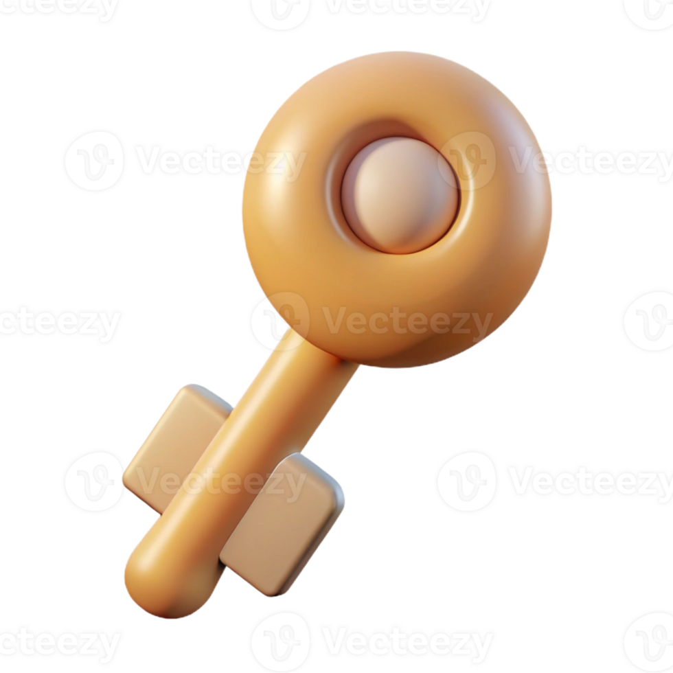 fascinating reflective victorian Simple key character with a circular head. Clean lines, scalable, single-weight stroke with Scalable Design. original png