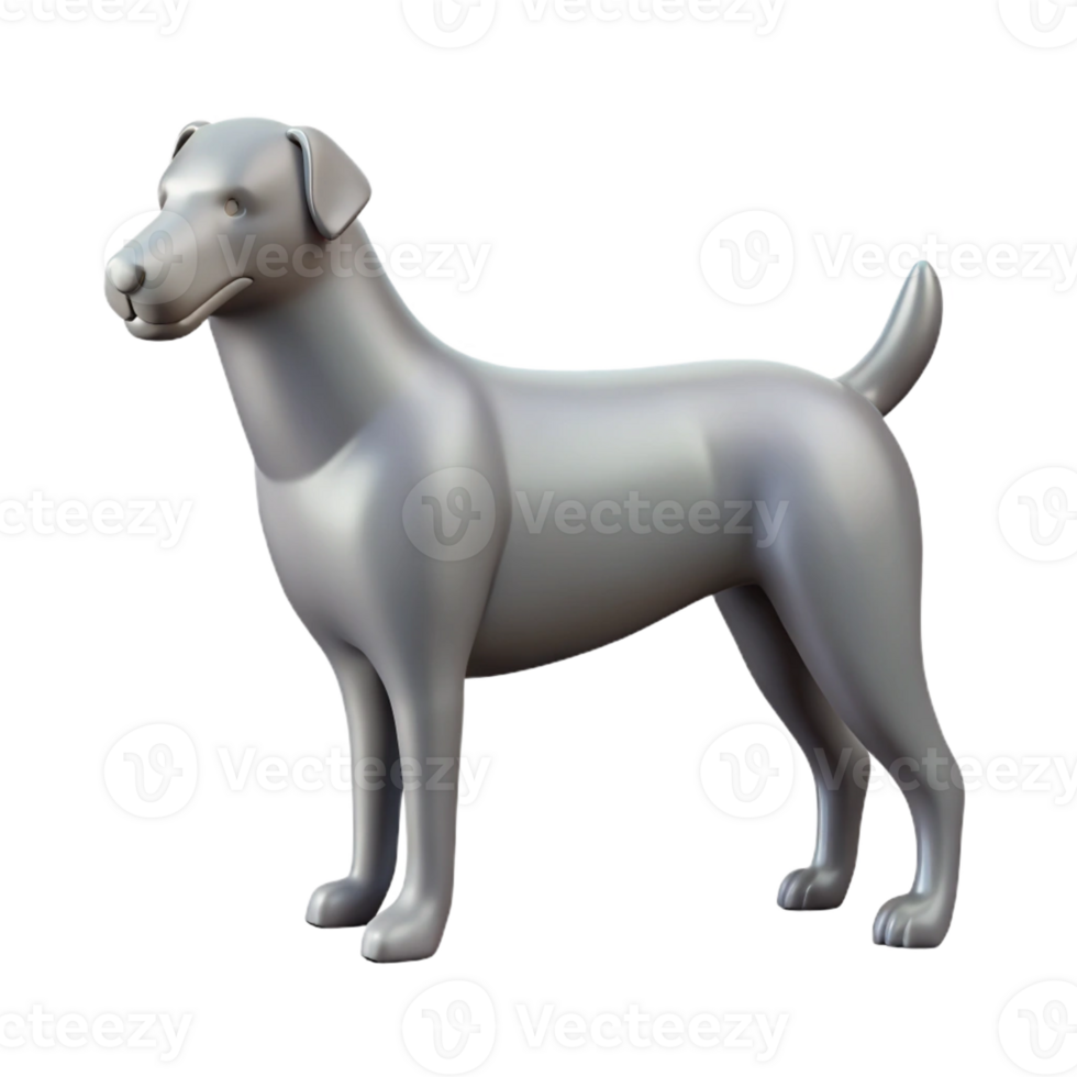 distinguished futuristic Single-weight stroke dog silhouette. Clean lines, scalable, flat color with Scalable Design. 8K png