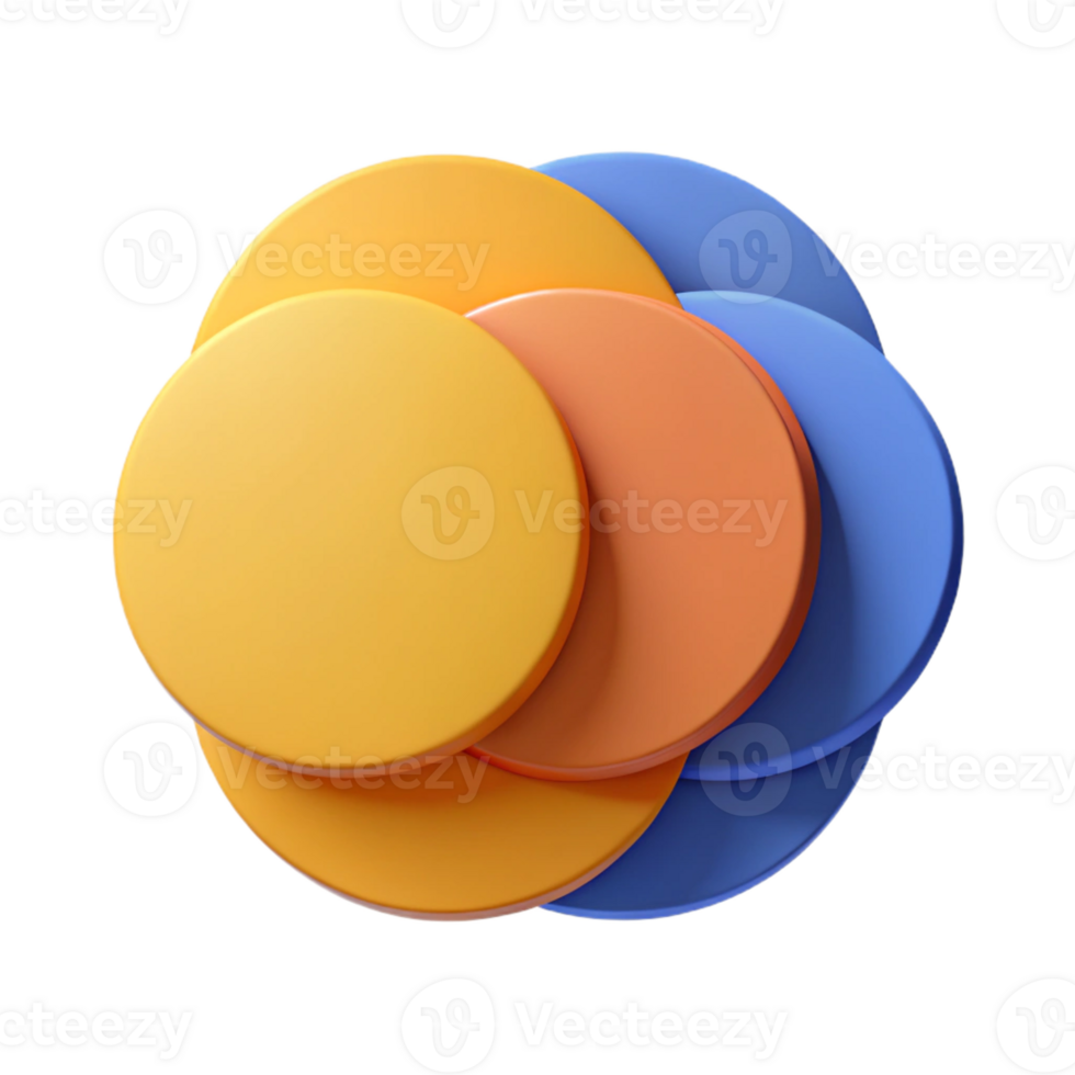 impressive elegant Overlapping circles, crisp edges, minimal design. Flat color with Scalable Design. elite png