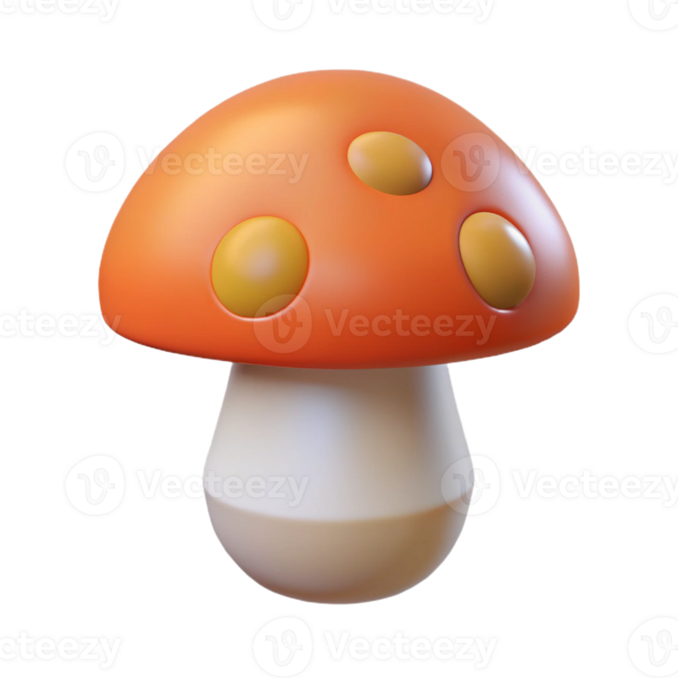 joyful impressive A simple mushroom with a circular cap. Crisp edges, single-weight stroke. Flat color with Scalable Design. high resolution png