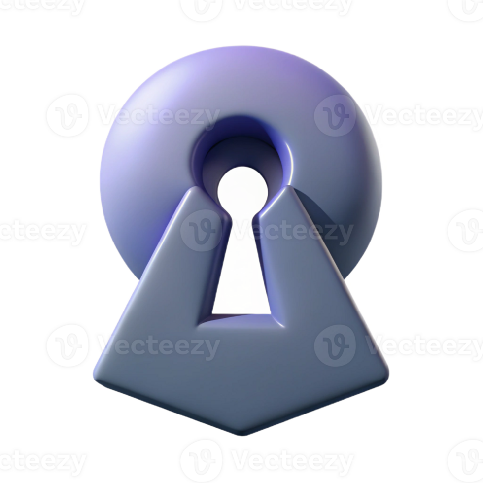 serene inspired Abstract keyhole shape. Clean lines, scalable, symmetrical with Scalable Design. png