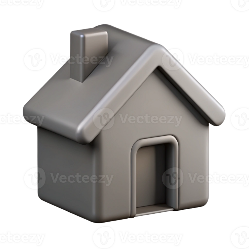 energetic stunning Minimal silhouette of a house. Clean lines, flat grey, single-weight stroke with Scalable Design. 4K png