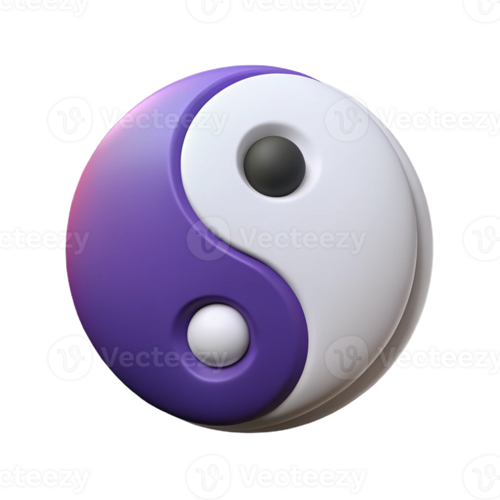 acclaimed retro Symmetrical, flat color design of a yin yang symbol. Clean lines, with Scalable Design. studio quality png