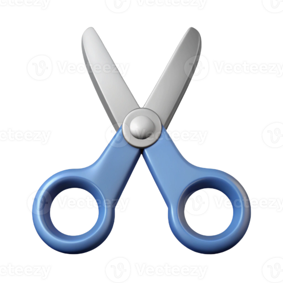 beautiful iconic Symmetrical silhouette of a pair of scissors. Clean lines, minimal design with Scalable Design. png