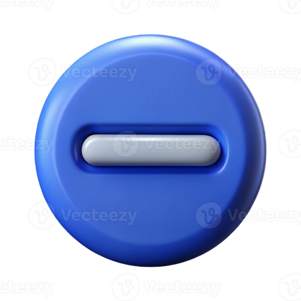 spectacular classic Symmetrical minus sign in sapphire blue. Clean lines, with Scalable Design. 4K png